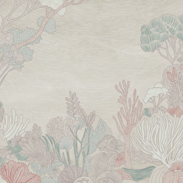 Dekoratives Muster mit Pflanzenmotiven für Innenräume