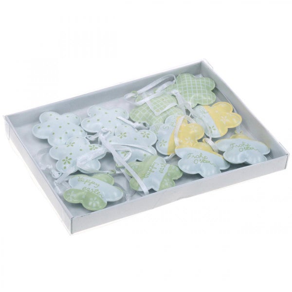 Dekorative Osteranhänger in einer Schachtel