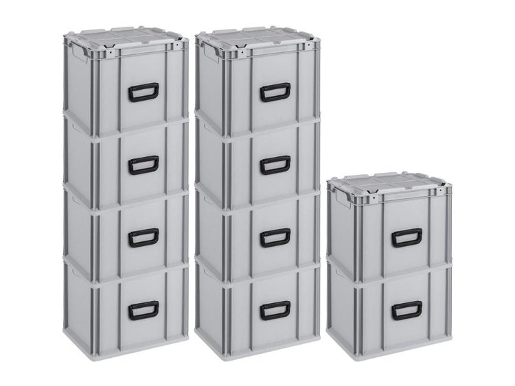 PROREGAL SuperSparSet 10 x Eurobox NextGen Portable HxBxT 33,5 x 30 x 40 cm 30 Liter Eurobehälter Transportbox Transportbehälter Stapelbehälter