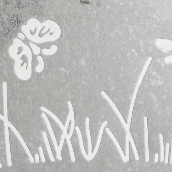 Illustration mit Blumen- und Schmetterlingsmotiv