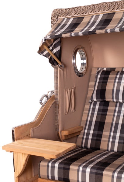 Strandkorb Rantum Grande Teak PE grey Dessin 583