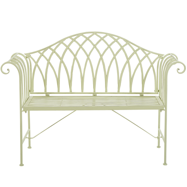 Gartenbank MILAZZO 130 cm Metall Hellgrün