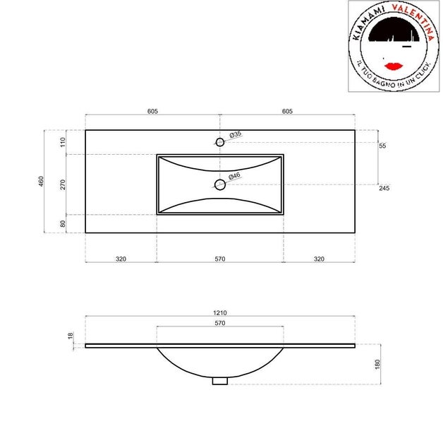 120cm  x  46cm Holzoptik- Badmöbelset | Sole