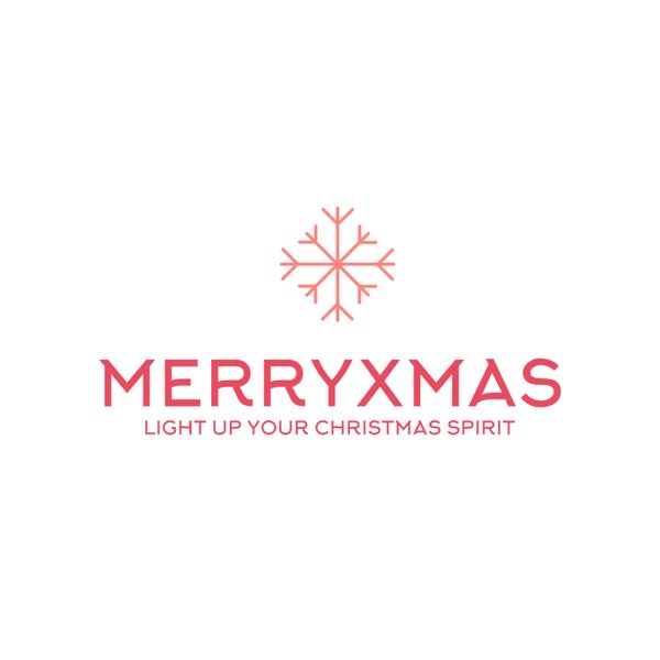 MerryXmas Schriftzug mit Schneeflocke