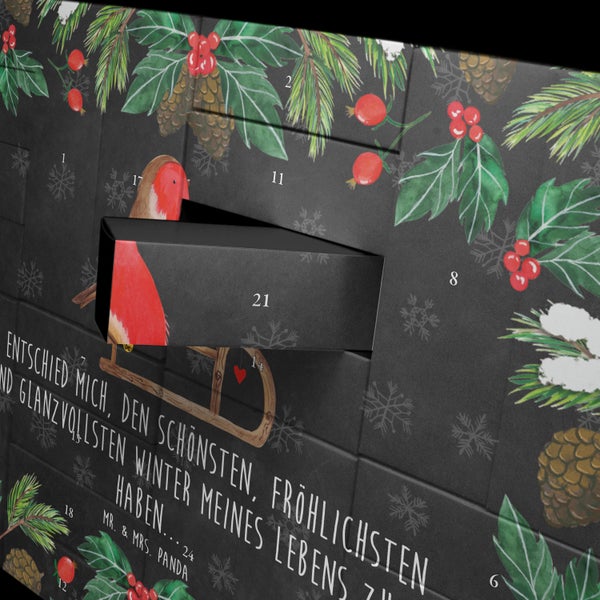 Mr. & Mrs. Panda Befüllbarer Adventskalender Rotkehlchen Schlitten - Schwarz