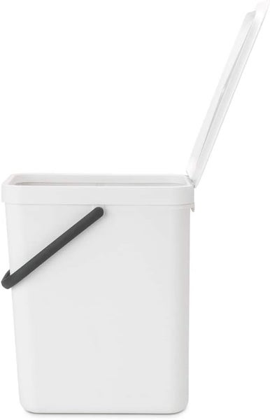 Brabantia Abfallsammler Mit Stay Open Deckel 25 Liter HxBxT 40 x 26,8 x 34,5 cm Kunststoff Weiß