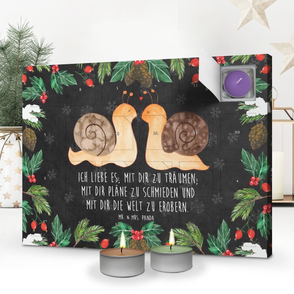 Mr. & Mrs. Panda Duftkerzen Adventskalender Schnecken Liebe - Schwarz