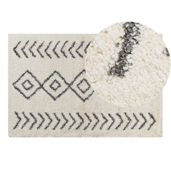 Zottelteppich AYRUM Hellbeige 160 x 230 cm