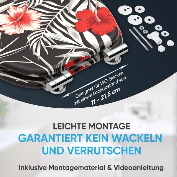 WC-Sitz mit Absenkautomatik Hibisca