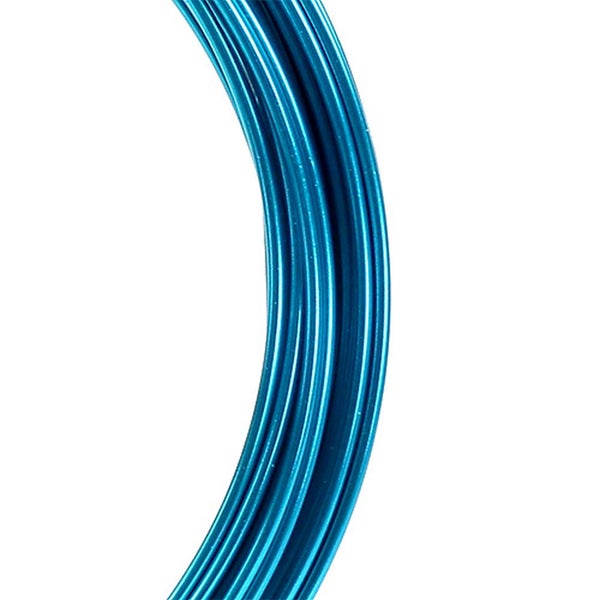 Blauer Basteldraht aus Aluminium.
