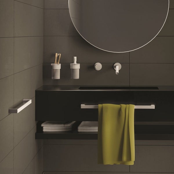 Kristallglasschale satiniert mit Halter aus Messing | Giacinto