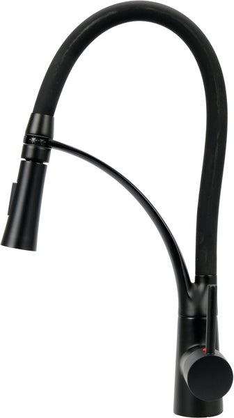 Küchenarmatur Flexible NOIR, schwarz 43cm, Wasserhahn, Spültischarmatur, Mischbatterie
