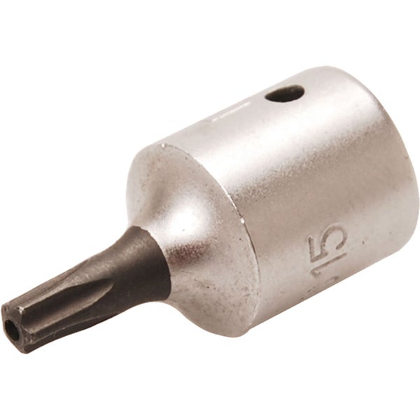 BGS Bit-Einsatz Antrieb Innenvierkant 6,3 mm (1/4) TS-Profil (für Torx Plus) mit Bohrung TS15 - 2355-TS15
