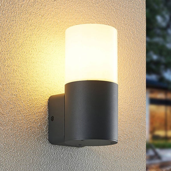 Lindby Wandleuchte außen Tabyn (spritzwassergeschützt (Modern) in Schwarz aus Aluminium (1 flammig, E27) - Außenwandleuchten Wandlampe Led Außenlampe Outdoor für Außenwand/Hauswand Haus