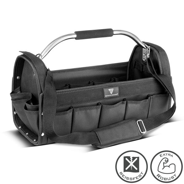Werkzeugtasche mit Tragegriff und Schultergurt