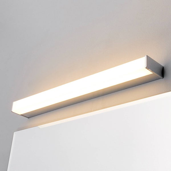 Lindby LED Wandleuchte, Wandlampe Bad Philippa (spritzwassergeschützt (Modern) in Chrom aus Metall (1 flammig ) - Wandleuchten Spiegelleuchte Badezimmer Wandbeleuchtung Badezimmerleuchte