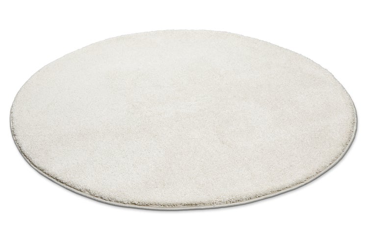 Kurzflorteppich Rund Creme Weiß Wogh WECONhome 200 cm rund