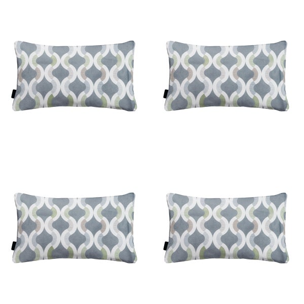 Dekokissen Trivia grau - ca. 30x50 cm - 4er-Set
