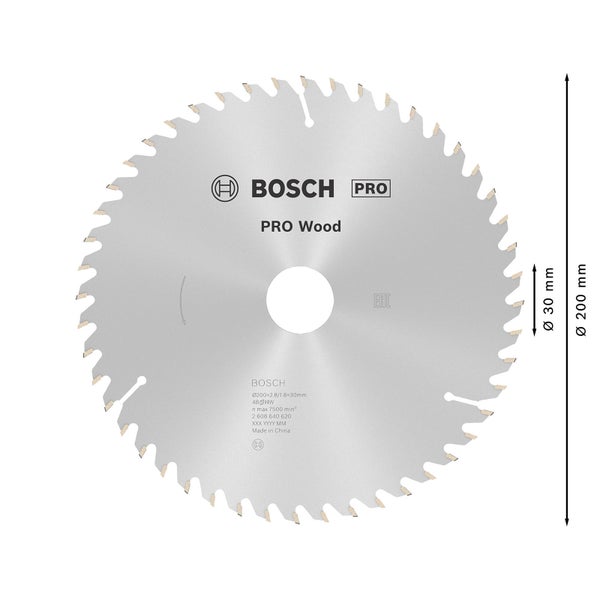 Bosch PRO Wood Kreissägeblatt 200 x 2,8 x 30 mm - 2608640620