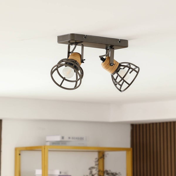 Zimmerpflanzenarrangement mit Sukkulente und Orchideen in dekorativen Übertöpfen