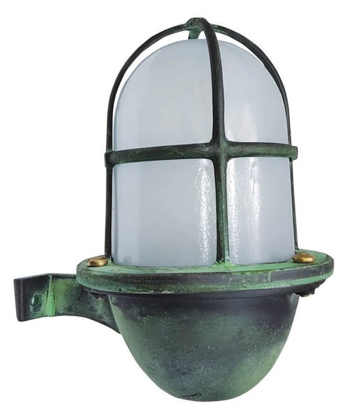 Wandleuchte mit Schutzkorb und Wandhalterung