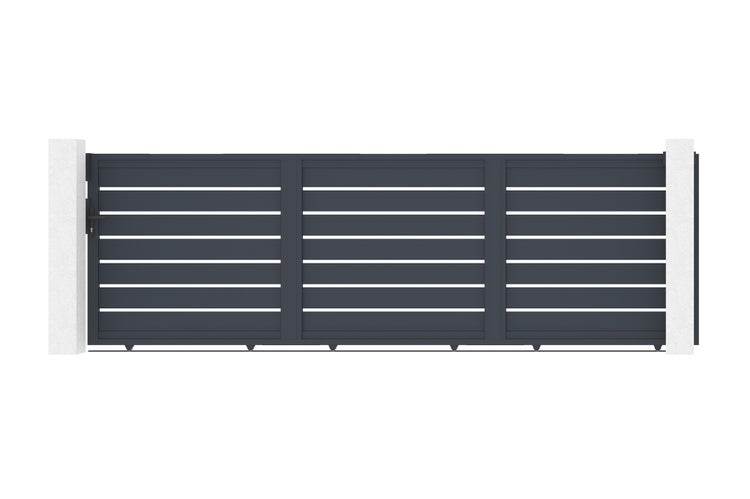 Schiebetor 4,5 m VOGEL H.140 graues Aluminium