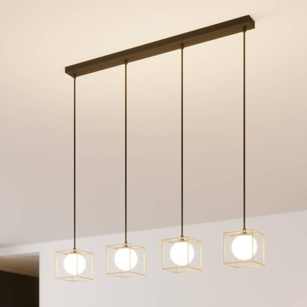 Lindby Pendelleuchte Aloam (Modern) aus Glas (4 flammig, G9) - Hängelampe Esstischlampe Hängeleuchte Wohnzimmerleuchte