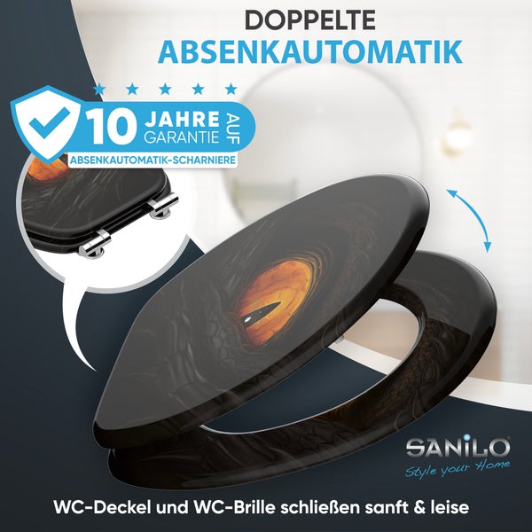 WC-Sitz mit Absenkautomatik Black Eye