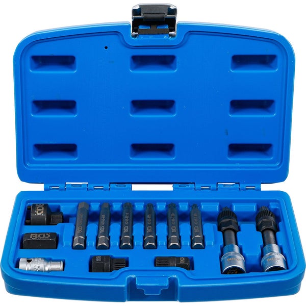 BGS Technic Steckschlüssel-Satz in geöffnetem, blauem Koffer