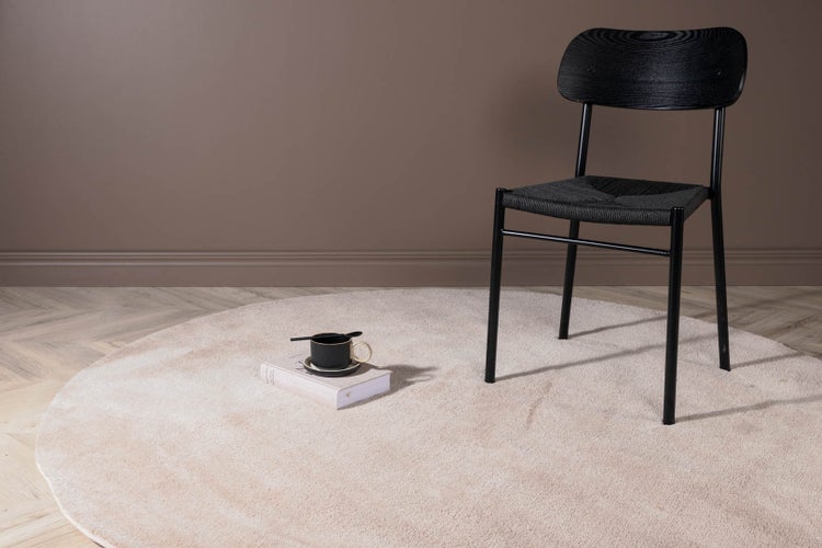 Undra Teppich Ø200 cm Polyester beige. 200 X 200 X 1 cm