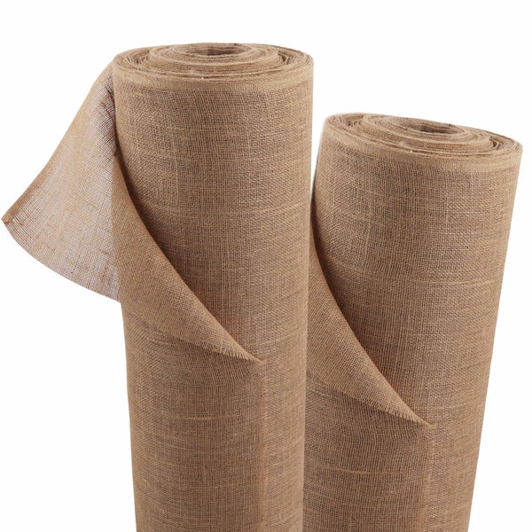 25m x 1m Jutegewebe 215g/m² Jutematte Gartenjute Jute Stoff Sackleinen Juteband