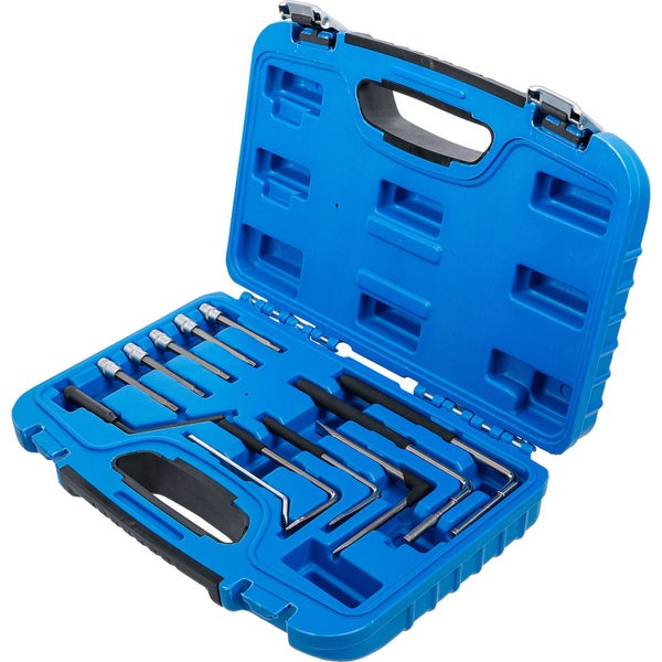 Inbusschlüsselsatz in geöffnetem blauen Koffer