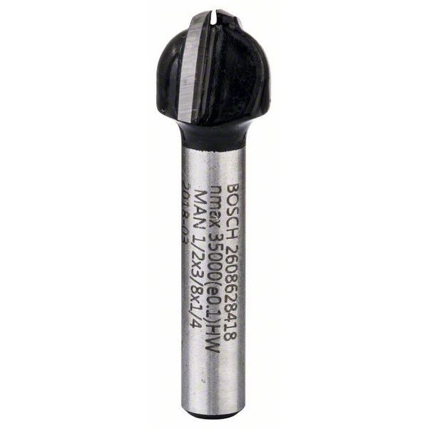 Bosch Hohlkehlfräser 1/4 R1 6,3 mm Ø 12,7 mm L 9,2 mm G 40 mm - 2608628418