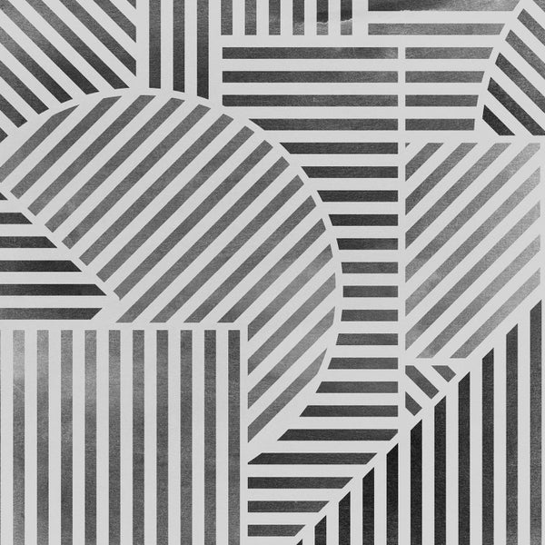 Tapete mit Streifenmuster und geometrischen Formen