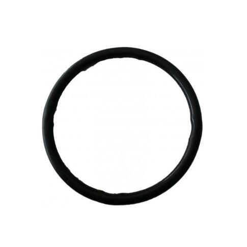 Schwarzer O-Ring aus Gummi zur Abdichtung.