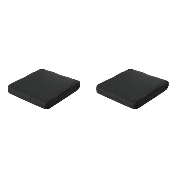 Lounge Profi-Line Sitzkissen Rib schwarz - ca. 60x60 cm - 2er-Set