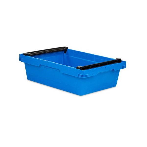 PROREGAL SuperSparSet 10x Conical Mehrweg-Stapelbehälter mit Stapelbügel Blau HxBxT 17,3 x 40 x 60 cm 29 Liter Lagerbox Eurobox Transportbox