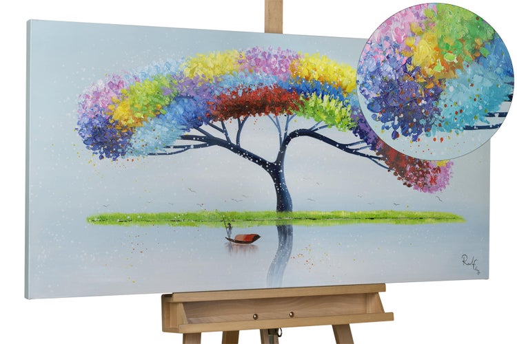 Handgemaltes Gemälde Acrylfarbe 120x60cm Braun