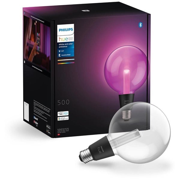Philips Hue Bluetooth White & Color Ambiance Lampe Lightguide E27 Giant Globe 6,8W 500lm
