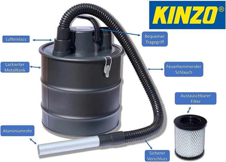 JUNG Kinzo Aschesauger Kaminsauger + Gebläse