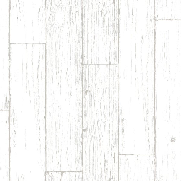 Tapete mit weißem Holzplankenmuster