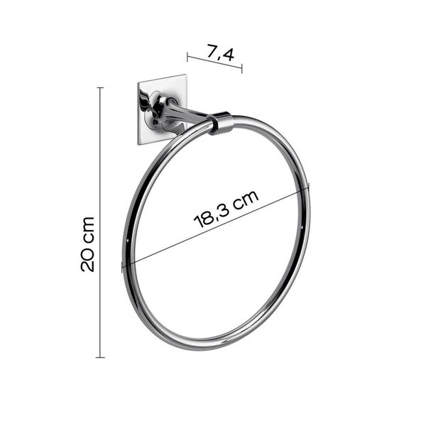 Verchromter Handtuchring aus Messing | Mimosa