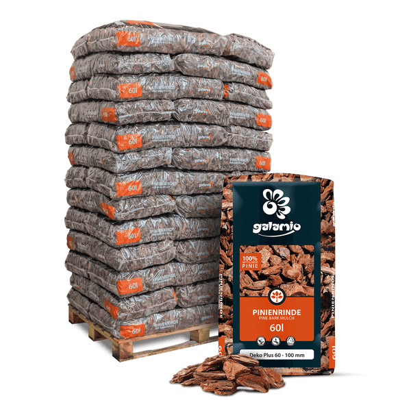 Galamio Rindenmulch Pinie Deko Plus 60l x 39 Sack 2340l Palette