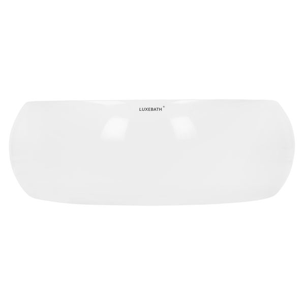 ECD Germany Waschbecken Waschtisch Ø 350 x 120 mm aus Keramik Rund Weiß - Aufsatzbecken Aufsatzwaschbecken Handwaschbecken Aufsatzwaschtisch Spülbecken Becken Wasserfall Waschschale Waschschüssel