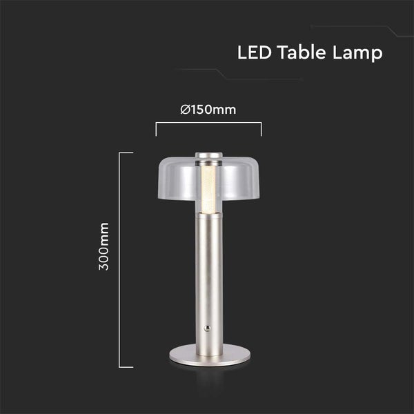 V-TAC VT-1049-M2 - Gold Rechargeable Table Lamps - Champagner - IP20 - 1W - 100 Lumen - 3000K