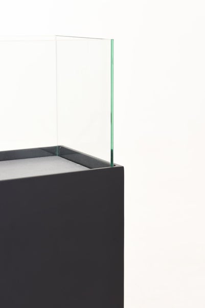 VIVANNO Windlicht CANDELA XL 100x50x26 cm Alu-Verbund Schwarz matt
