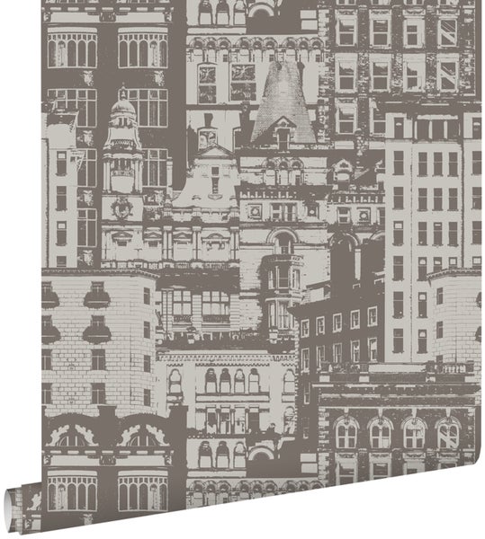 Tapetenrolle mit Gebäudemuster