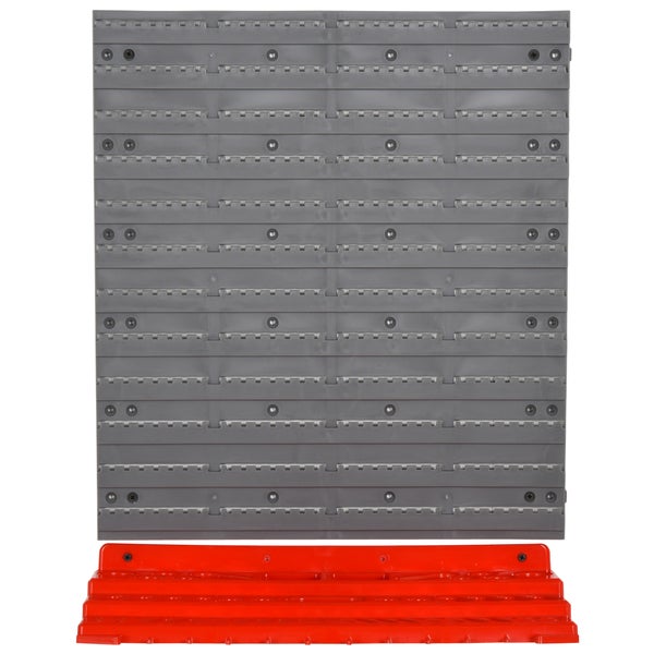 DURHAND, Werkzeuglochwand, Wandregal, 95,5B x 23T x 53,5H cm, PP, Grau