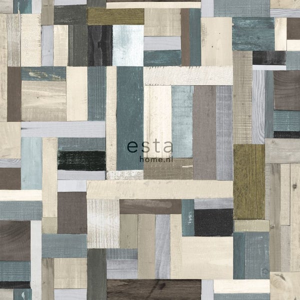 Tapete mit Holzplankenmuster