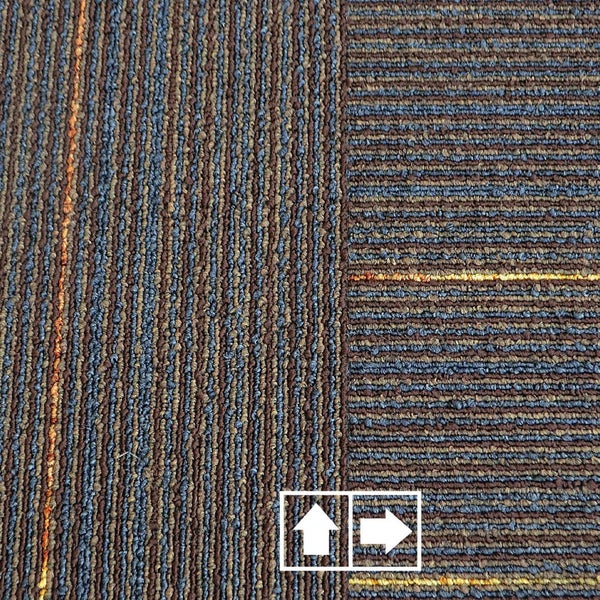 FLOORDIREKT Teppichfliese Berlin - Selbstliegend -  50x50 cm - Braun